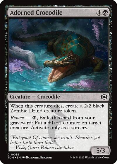 Adorned Crocodile (Tarkir: Dragonstorm) Near Mint Foil