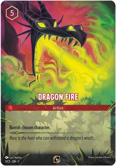 Dragon Fire (Disney Lorcana Promo Cards) Near Mint Holofoil