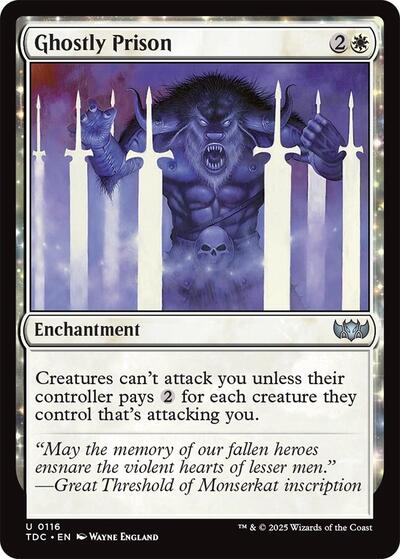 Ghostly Prison (Commander: Tarkir: Dragonstorm) Light Play