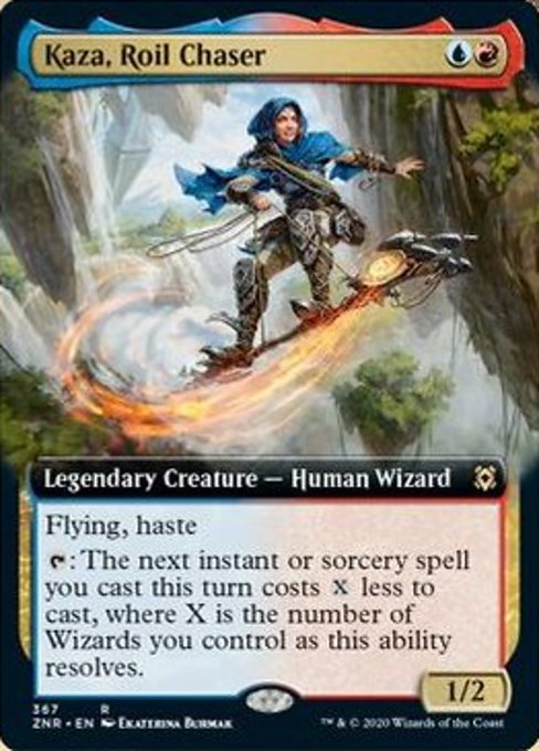 Kaza, Roil Chaser (Extended Art) (Zendikar Rising) Light Play Foil