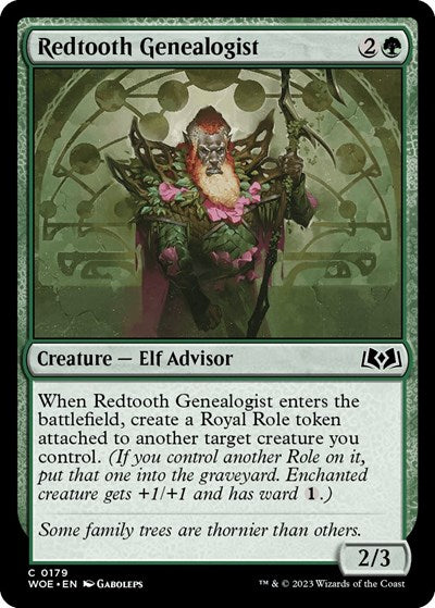 Redtooth Genealogist (Wilds of Eldraine) Light Play Foil