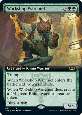 Workshop Warchief (Extended Art) (Streets of New Capenna) Medium Play Foil