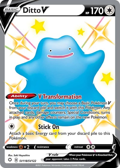 Ditto V (Shining Fates: Shiny Vault) Light Play Holofoil