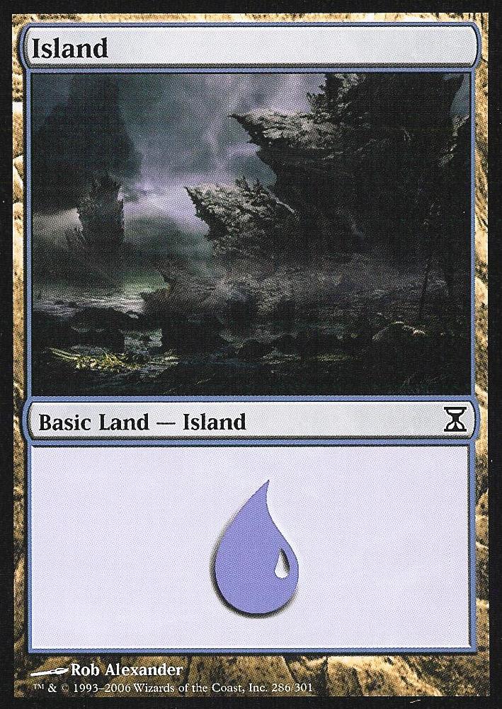 Island (286) (Time Spiral) Medium Play Foil