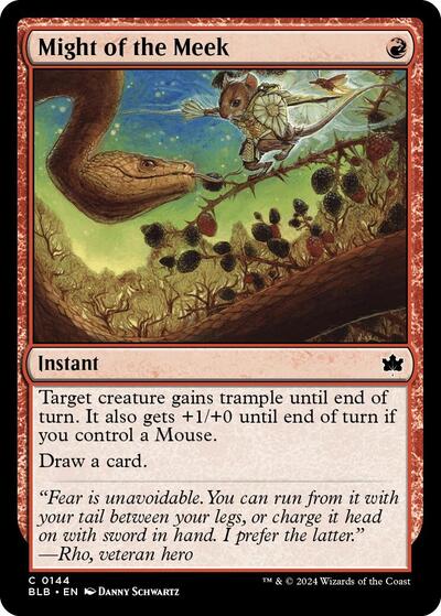 Might of the Meek (Bloomburrow) Near Mint Foil