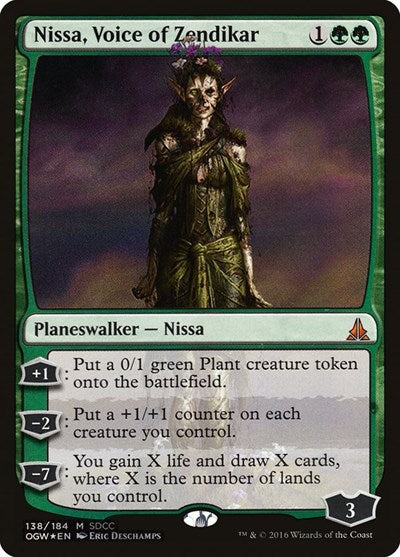 Nissa, Voice of Zendikar (SDCC 2016 Exclusive) (Promos: Media) Light Play Foil