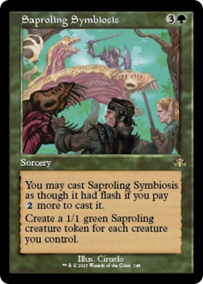Saproling Symbiosis (Retro Frame) (Dominaria Remastered) Near Mint