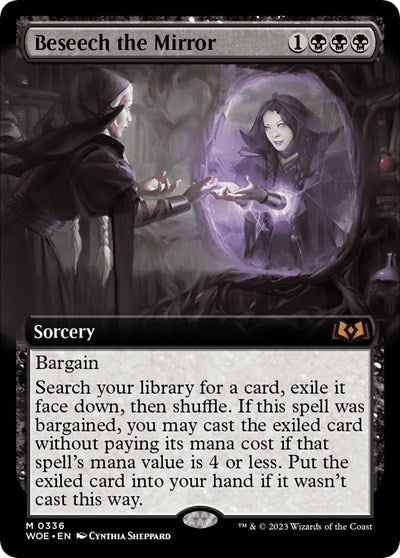 Beseech the Mirror (Extended Art) (Wilds of Eldraine) Light Play Foil