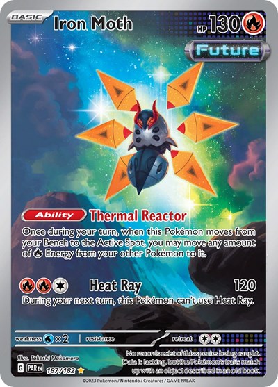 Iron Moth - 187 (Scarlet and Violet: Paradox Rift) Near Mint Holofoil
