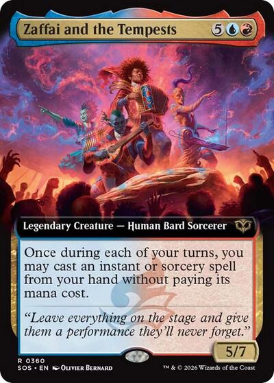 Zaffai and the Tempests (Extended Art) (Secrets of Strixhaven) Near Mint Foil