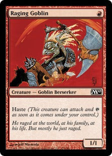 Raging Goblin (Magic 2010 Core Set) Light Play Foil