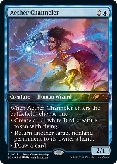Aether Channeler (Promos: Game Day and Store Championship) Medium Play Foil