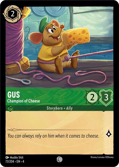 Gus - Champion of Cheese (Ursula's Return) Near Mint Cold Foil