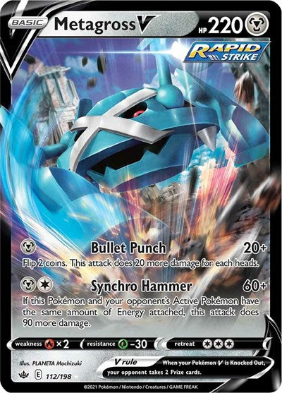 Metagross V (SWSH06: Chilling Reign) Near Mint Holofoil
