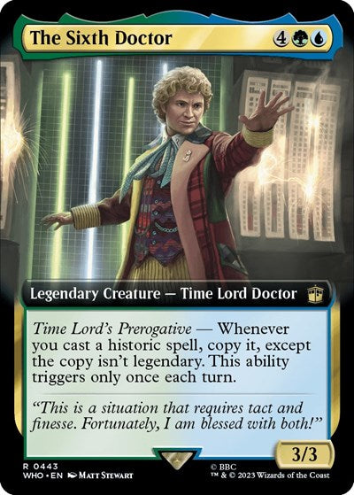 The Sixth Doctor (Extended Art) (Universes Beyond: Doctor Who) Near Mint Foil