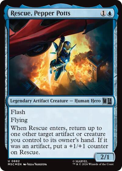 Rescue, Pepper Potts (Surge Foil) (Commander: Marvel Super Heroes) Light Play Foil