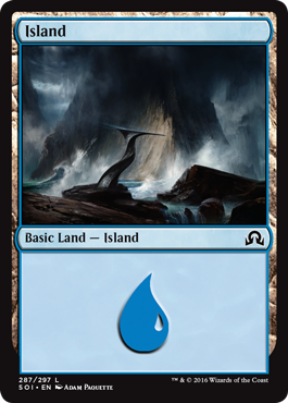 Island (287) (Shadows Over Innistrad) Light Play