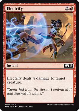 Electrify (Magic 2019 Core Set) Light Play
