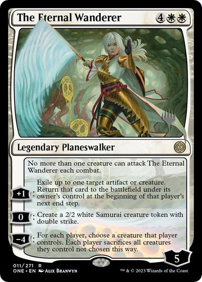 The Eternal Wanderer (Promo Pack: Phyrexia: All Will Be One) Light Play Foil