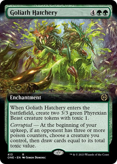 Goliath Hatchery (Extended Art) (Phyrexia: All Will Be One) Light Play