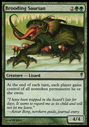 Brooding Saurian (Coldsnap) Medium Play Foil