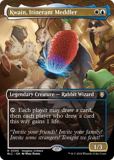 Kwain, Itinerant Meddler (Borderless) (Commander: Bloomburrow) Light Play