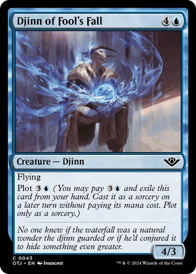 Djinn of Fool's Fall (Outlaws of Thunder Junction) Medium Play Foil
