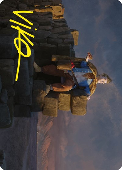 Pippin, Warden of Isengard Art Card (Gold-Stamped Signature) (Art Series: Universes Beyond: The Lord of the Rings: Tales of Middle-earth) Near Mint