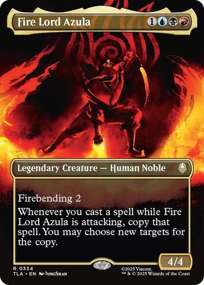 Fire Lord Azula (0334) (Borderless) (Avatar: The Last Airbender) Near Mint Foil