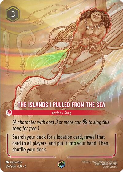 The Islands I Pulled From The Sea (Enchanted) (Azurite Sea) Near Mint Holofoil