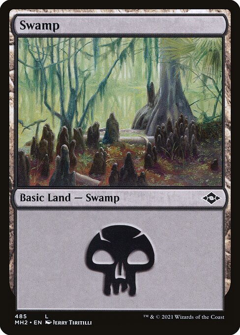 Swamp (485) (Foil Etched) (Modern Horizons 2) Light Play Foil