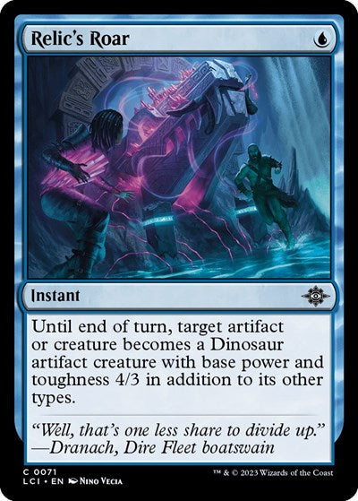 Relic's Roar (The Lost Caverns of Ixalan) Light Play Foil