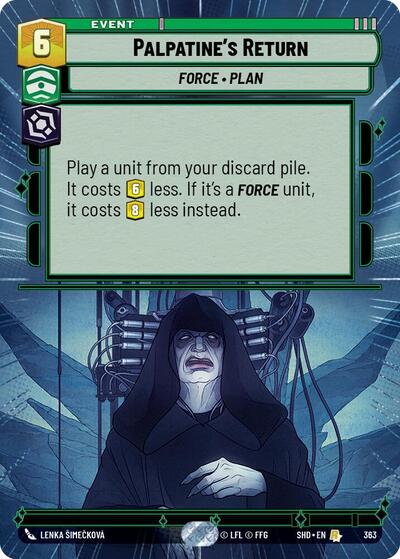 Palpatine's Return (Hyperspace) (Shadows of the Galaxy) Near Mint Foil