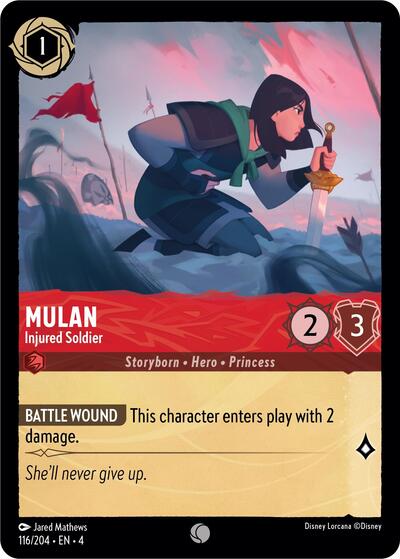 Mulan - Injured Soldier (Ursula's Return) Near Mint Cold Foil