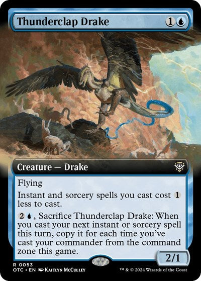 Thunderclap Drake (Extended Art) (Commander: Outlaws of Thunder Junction) Near Mint