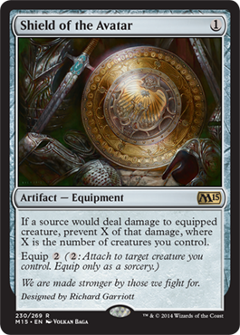 Shield of the Avatar (Magic 2015 Core Set) Light Play Foil