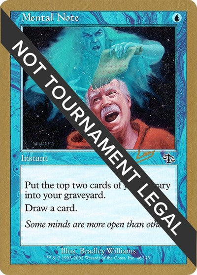 Mental Note - 2002 Raphael Levy (JUD) (World Championship Decks) Medium Play