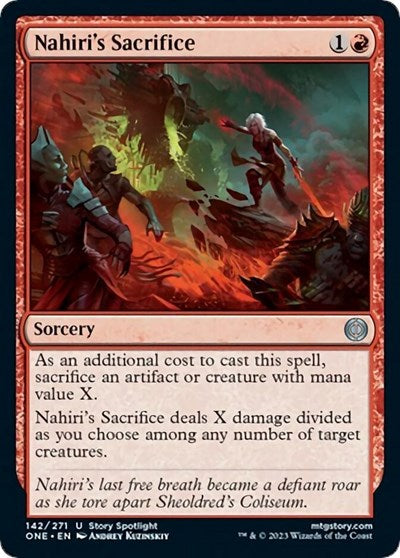 Nahiri's Sacrifice (Phyrexia: All Will Be One) Light Play Foil