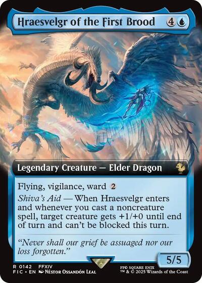 Hraesvelgr of the First Brood (Extended Art) (Commander: FINAL FANTASY) Light Play