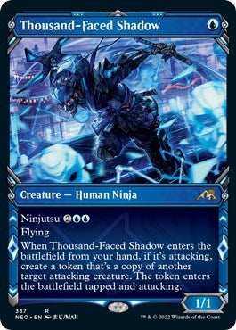 Thousand-Faced Shadow (Showcase) (Kamigawa: Neon Dynasty) Medium Play Foil