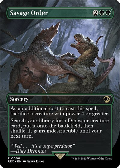 Savage Order (Borderless) (Universes Beyond: Jurassic World Collection) Near Mint