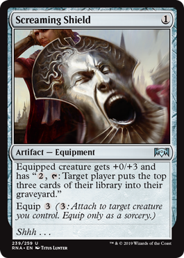 Screaming Shield (Ravnica Allegiance) Light Play Foil