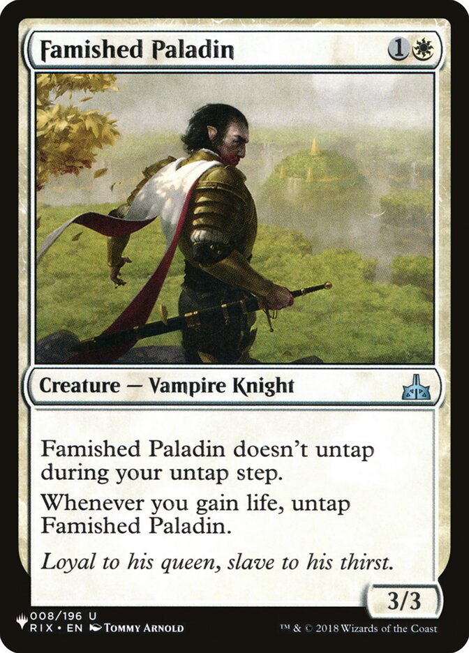 Famished Paladin (The List) Near Mint