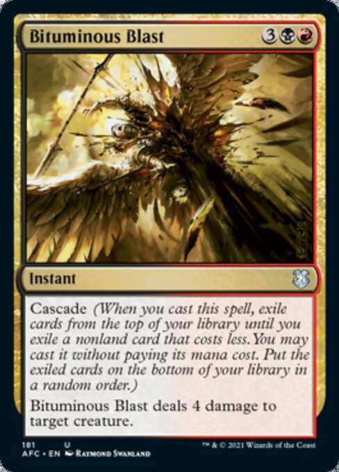 Bituminous Blast (Commander 2021 Forgotten Realms) Light Play