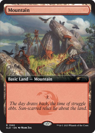Mountain (1360) (Secret Lair) Light Play