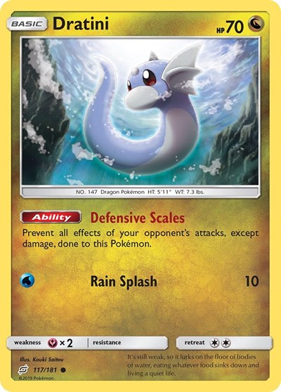 Dratini (117) (SM - Team Up) Near Mint Reverse Holofoil