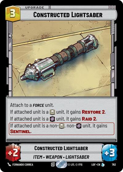 Constructed Lightsaber (Foil) (Legends of the Force) Near Mint Foil