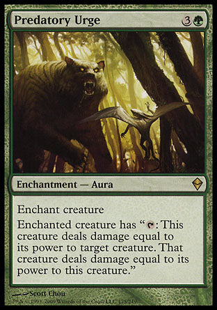 Predatory Urge (Zendikar) Light Play Foil