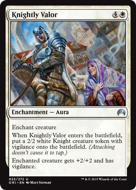 Knightly Valor (Magic Origins) Light Play Foil