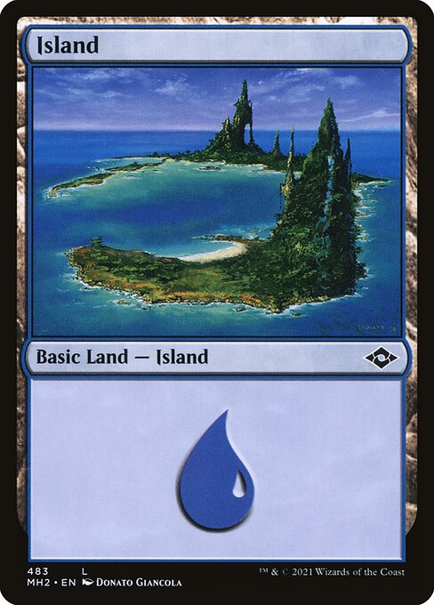 Island (483) (Foil Etched) (Modern Horizons 2) Light Play Foil